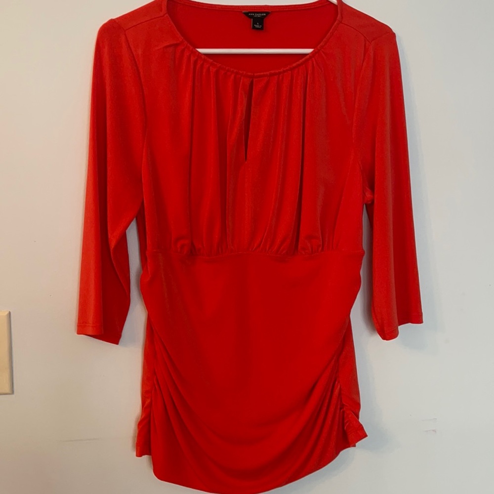 Ann Taylor Orange blouse size L